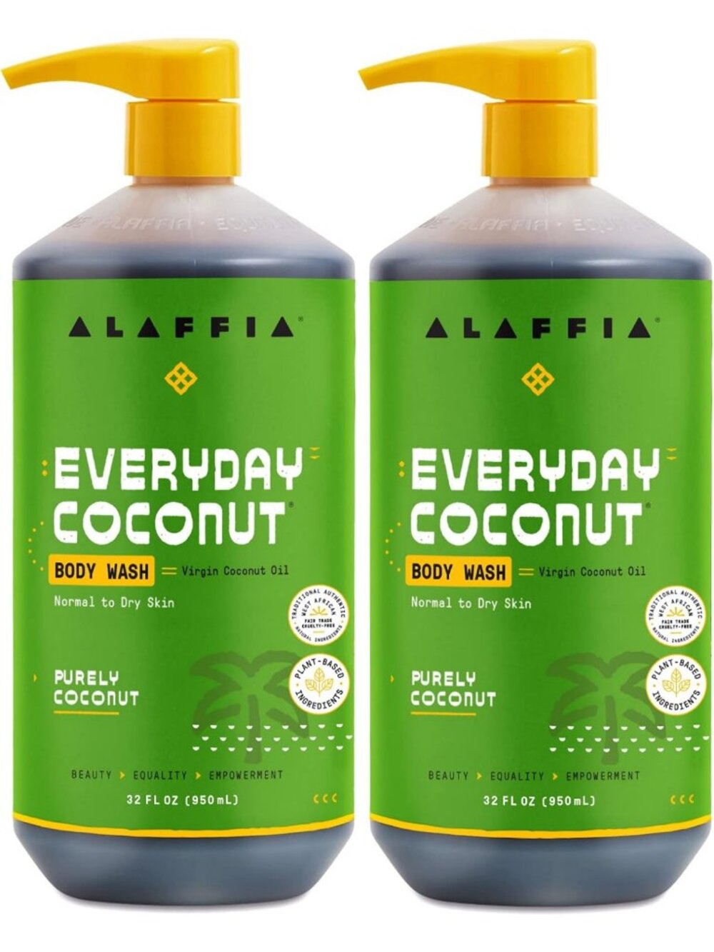 Coconut Body Wash 2-Pack | Hydrating, Nourishing, Sulfate-Free, 32 Oz Each